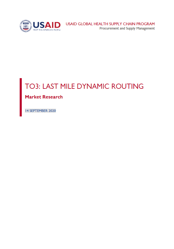 Last Mile Dynamic Routing Report Cover