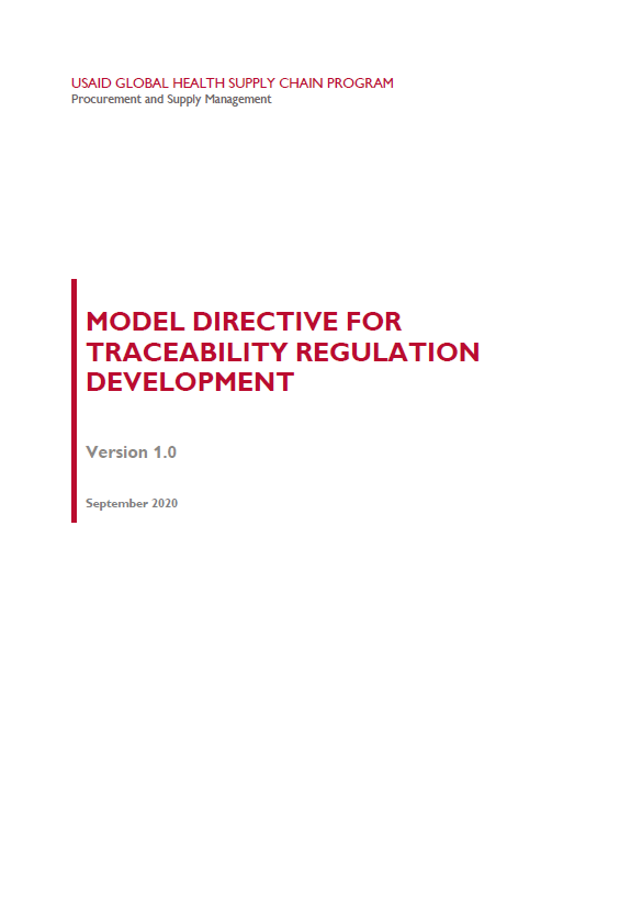 Model Directive for Traceability Regulation Development Cover Image
