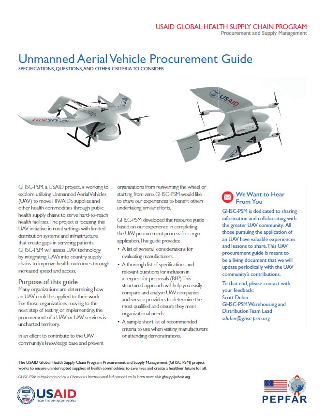 Cover of Unmanned Aerial Vehicle Procurement Guide