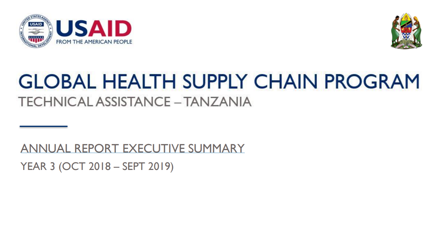 Tanzania TA Y3 Report Summary Cover